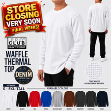 Pro Club Men’s Premium Heavyweight Waffle Thermal Shirt S-5XL Tall Long Sleeve picture