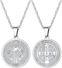 St Christopher/St Benedict/St Michael Pendant Necklace for Men picture