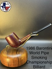 Vintage 1986 Barontini Workd Smoking Pipe Championship Billiard Tobacco Pipe picture