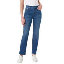 NWT Seven7 Women's Tummyless Slim Straight Jean Size 8 Medium Wash picture