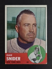 1963 Topps #550 Duke Snider (High #) - Hall of Fame - New York Mets - VGEX picture