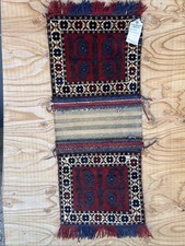 Antique Turkish Handwoven Kilim Chuval Saddlebag Tribal Wool Textile Rug Bag picture