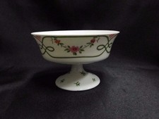 Raynaud Ceralene Guirlandes, Green Line, Flowers: Footed Dessert Bowl, As Is picture