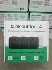 Blink Outdoor 4 - 3 Camera Security System Sync Module Core 4th Gen Brand New picture