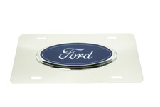 Ford 3D Logo Chrome Stainless Steel Metal License Plate Sign Tag picture