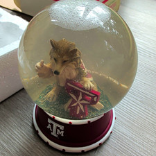 Vintage 2002 Texas A&M Aggies Musical Water Globe Snow Globe Sankyo Music Box picture