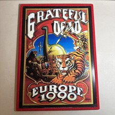 Grateful Dead Europe 1990 Rick Griffin Metal Lithograph Sign Dugan Vintage picture