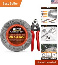 Durable 100FT T316 Stainless Steel Cable - 1/8
