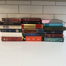 18 Holy Bible Books Lot ESV NIV CSB NKJV Study Reference picture