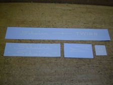 Vintage Schwinn Twinn Tandem Bicycle WHITE Decal Set Decals  picture