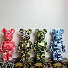 Camouflage Shark Bearbrick 400% Green Blue Red Four Colors 28cm Height Bear Doll picture