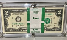2017A Two Dollar Star Note Pack Sealed Acrylic Box Crisp Uncirculated Rare Rare picture