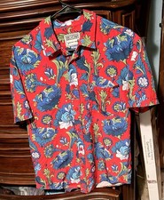 Mens Medium Multicolor RSVLTS Floral Vibrant Short Sleeve Button Up Casual Shirt picture