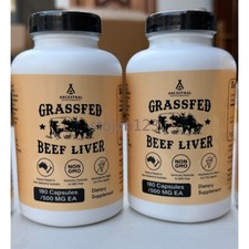NEW！2 Bottles Ancestral Booster Grass-Fed Beef Liver Supplement, 180 Capsules picture