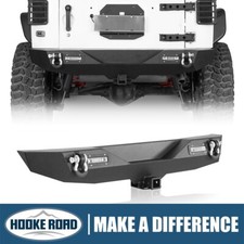 Hooke Road Steel Rear Bumper Back Replacement for 2007-2018 Wrangler Jeep JK picture