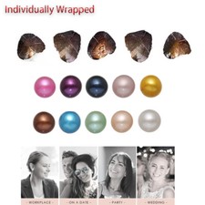 Freshwater Oyster Natural Pearl Bulk Cultured Round/ Oval 10-50pcs 7-8mm picture