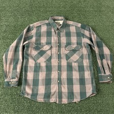 Vintage Five Brother Flannel Shirt Distressed Paint Heavyweight Plaid 90s Gorp L picture