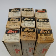 Enco 5C Collet Lot Assorted Sizes 45/64 to 1-3/32 USA Korea Lot of 9 Pieces picture