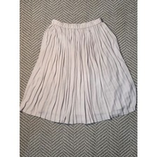 Banana Republic Women's Size Medium Lavender Grey Pleated Midi A-Line Skirt picture