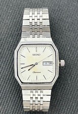 Vintage Seiko Chronos 5H23-5100 Silver Quartz Men’s Watch From JP Tested picture