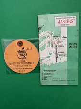 1984 Masters Spectator Guide & April 10 1984 Ticket Ben Crenshaw 1st Masters Win picture