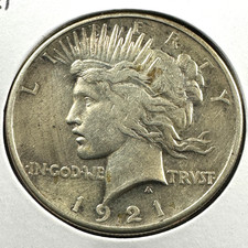 1921 $1 Silver Peace Dollar, KEY DATE (90731) picture