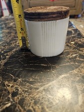 Vintage Milk Glass Cosmetic Jar With Removeable Lid picture