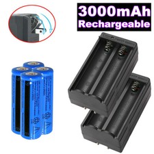 4Pcs 18650 Rechargeable Batteries +2Pcs Dual Charger For Flashlight Multipurpose picture
