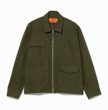 Universal Overall Beams Men’s Green Zip/Button Jacket w/ Pockets XL Wide Mesh picture
