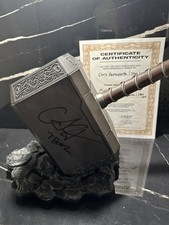 Stan Lee Chris Hemsworth Autographed Signed Mjolnir Hammer Replica COA picture