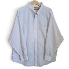 Roundtree & Yorke Gold Label Shirt Mens 2XB Blue Grid Check Non Iron Dress Big picture