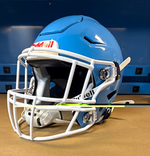 Riddell SpeedFlex Football Helmet Medium Blue/White Quick Release NOCSAE picture