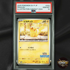 PSA 10 Pikachu 242/SV-P Pokemon Illustration Contest 2024 Promo Card Japanese picture