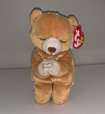 Ty Beanie Babies Hope Bear Tan/White Plush w/ Hang Tags Vintage 1998 Ages 3+ picture