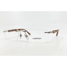 Luxottica LU 1380 0030 Rimless Eyeglasses Silver Tortoise 52-17-140 Frame Italy picture