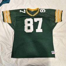 Vintage Green Bay Packers Jersey Mens XL Green NFL Football Brooks 87 Wilson 90s picture