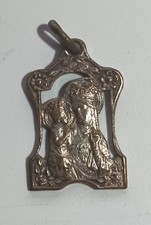 Vintage Catholic Medal: Virgin Mary & Child, Sainte Anne de Beaupre Basilica picture