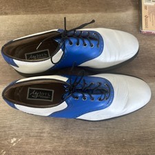 MyJoys FootJoy Blue and White Saddle Golf Shoes - Shield Tip Design picture