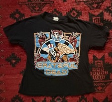 VTG 1981 Grateful Dead T Shirt Fantasy M Single Stitch Rock Concert Uncle Sam picture
