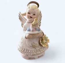 Vintage Norcrest Japan April Angel Basket Eggs Chic  picture