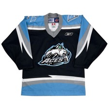 Vintage Alaska Aces Hockey Jersey CCM Reebok ECHL Youth L/XL Air Knit 90s Rare picture