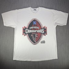Vintage Atlanta Falcons Shirt Mens XL White NFL Football Conference Champs 1998 picture