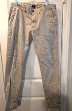 J. Crew Men's Khaki Flex Slim Fit Pants SZ 32/34 picture