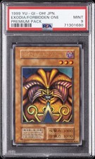 1999 YU-GI-OH JAPANESE PREMIUM PACK EXODIA THE FORBIDDEN ONE PSA 9 picture