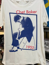 VTG Chet Baker Collection Short Sleeve Cotton White All Size T-Shirt picture