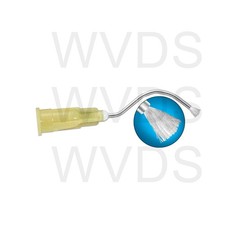 100x Dental Infusor Applicator Delivery Tips Pre-Bent Metal Brush End 19G picture