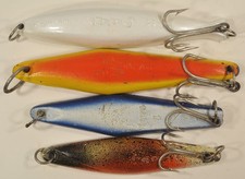 Lot of 4 Vintage Heavy Iron Jigs-SeaStrike Deep Six, Salas PDQ & YoYo 1 , Tady10 picture