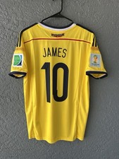 Colombia James Soccer Jersey 2014 Yellow Size M picture