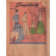 Vintage May 1950 Simplicity Fashion Preview Pattern Booklet Catalog Ephemera picture