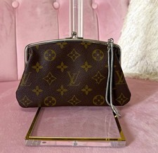 LOUIS VUITTON LV Vintage RARE Marais French Kisslock Clutch Wristlet Bag picture